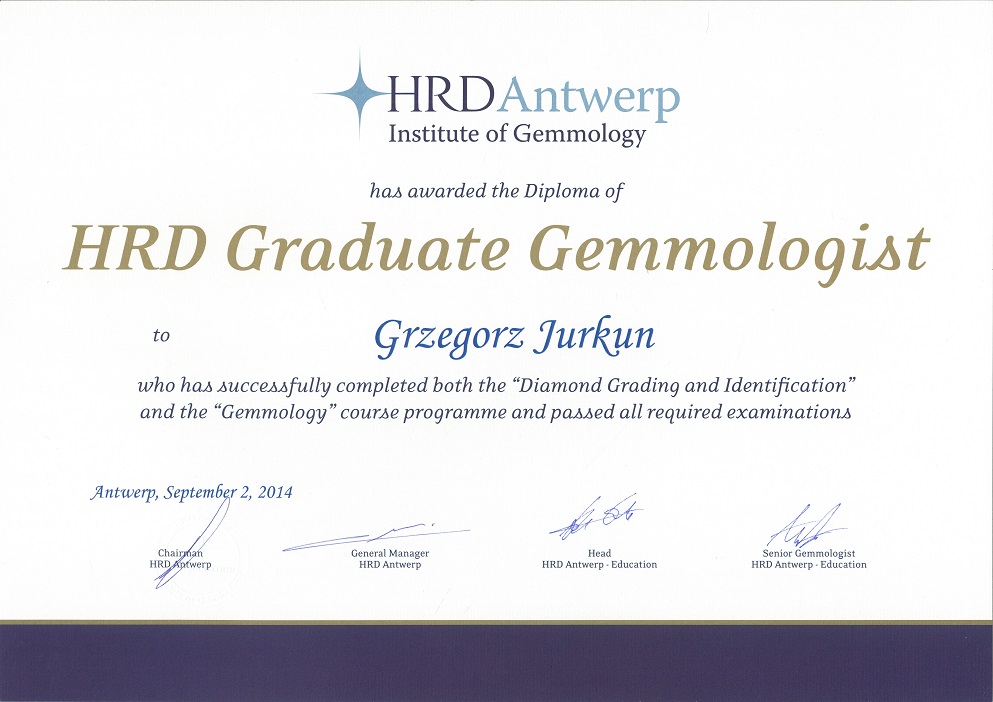 HRD Graduate Gemmologist