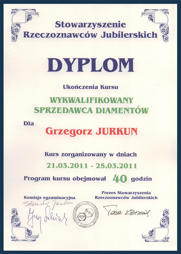 Dyplom SRJ